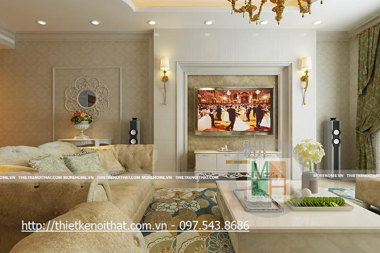 Thiết kế nội thất chung cư tân cổ điển RiverSide Sài Gòn - Nhà Anh Lưu